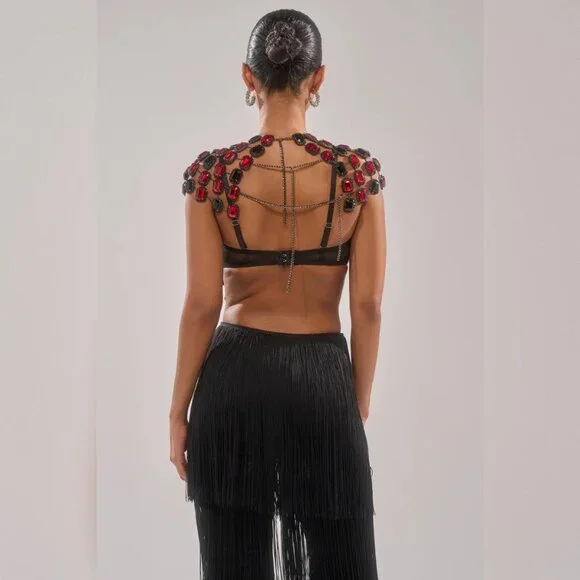 Ruby Rhinestone Blouse - Picture 3 of 5